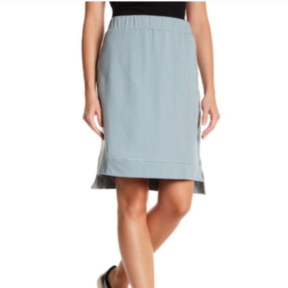 H by Bordeaux SZ M Blue Terry Skirt High-Low NWT